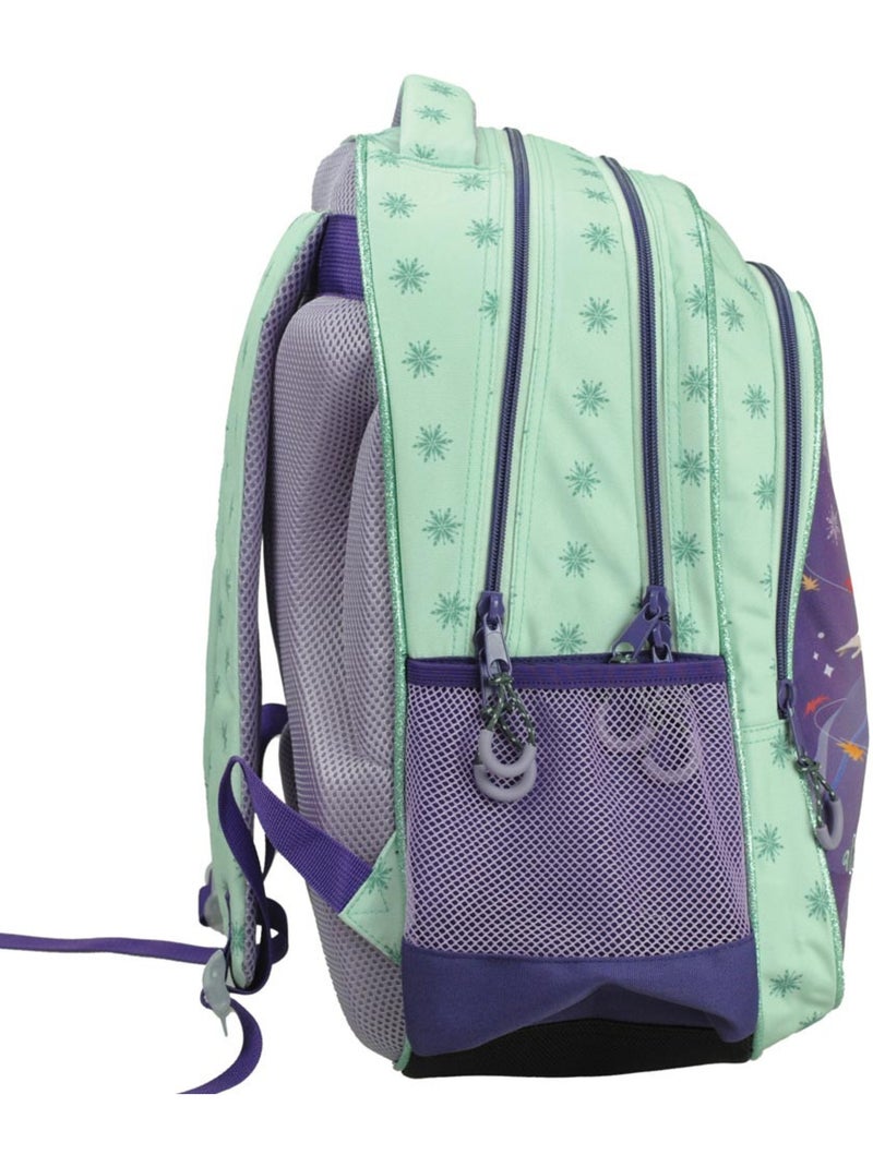 Mochila escolar gim frozen estampada de tejido sintético Azul Violeta Gris - Kiabi