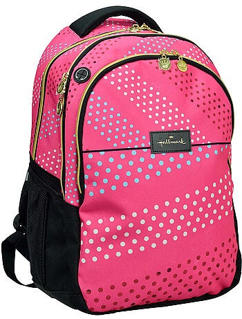 Mochila escolar hallmark con motivo de lunares en nailon/poliéster