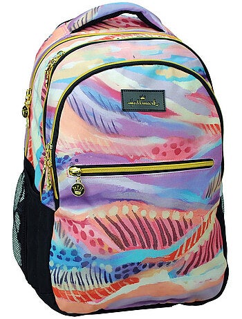 Mochila escolar hallmark paisaje abstracto 43 cm – 2 compartimentos con cremallera