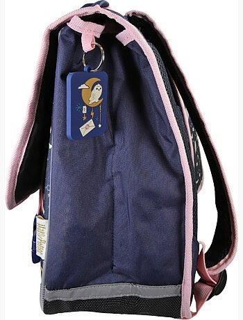 Mochila escolar Harry Potter 38 cm primaria azul y rosa 2 compartimentos