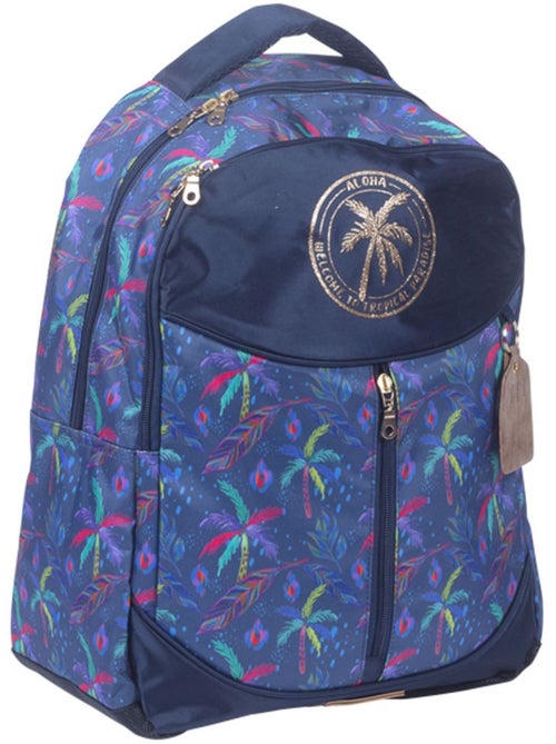 Mochila escolar infantil 2 compartimentos 42 cm 'ettavee' – aloha tropical - Kiabi Mochila escolar infantil 2 compartimentos 42 cm 'ettavee' – aloha tropical - Kiabi