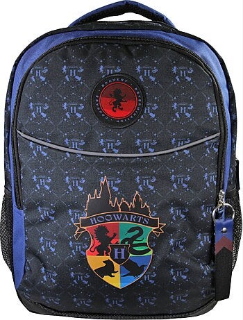 Mochila escolar infantil 2 compartimentos HARRY POTTER azul negro