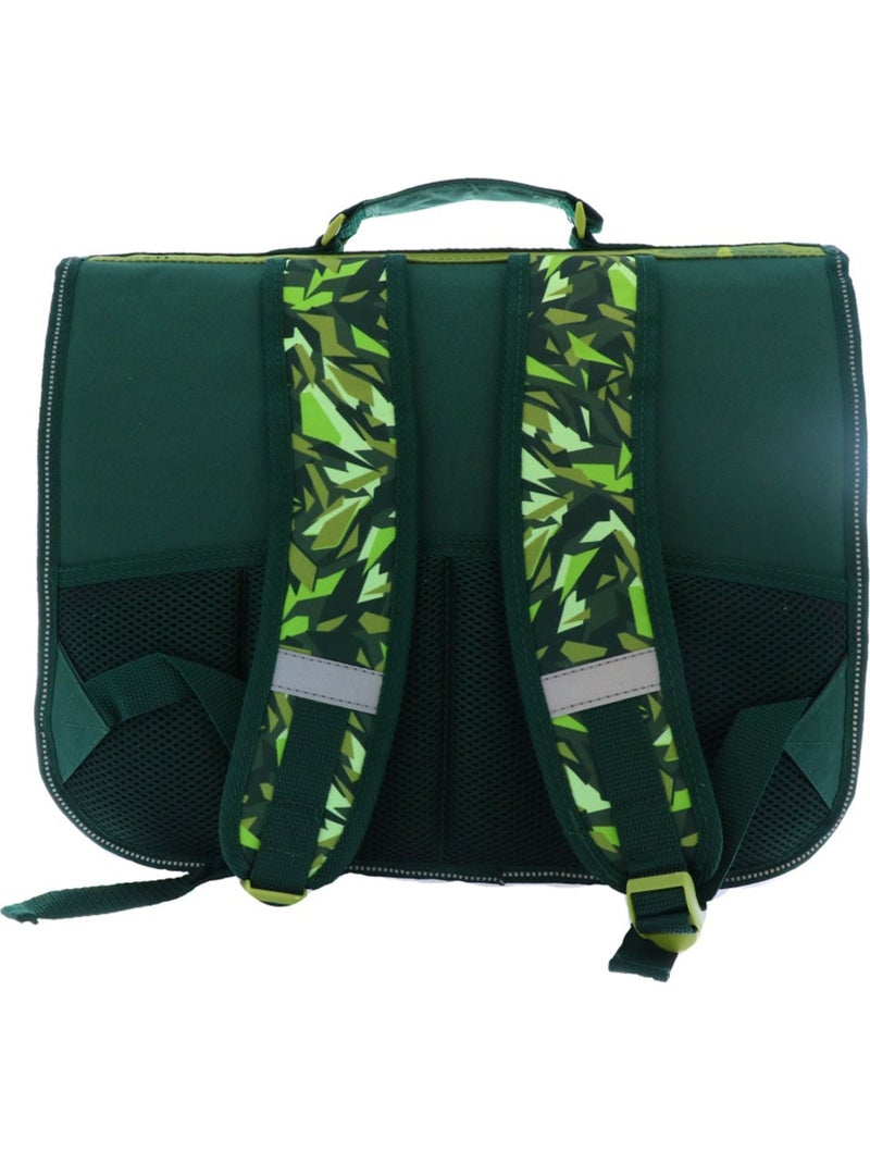 Mochila escolar kid'z bag de poliéster con t-rex estampado Verde/Blanco/Naranja - Kiabi
