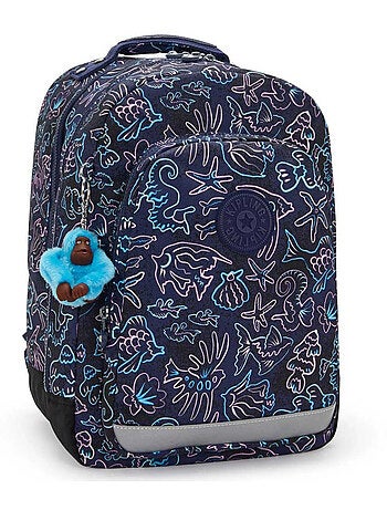 Mochila escolar kipling class room poliéster motivo disco fish