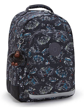 Mochila escolar kipling class room poliéster motivo jungle fun race