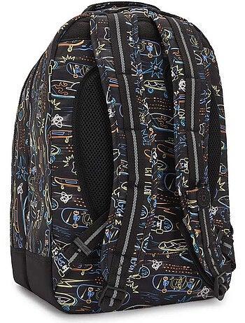 Mochila escolar kipling class room poliéster motivo neon skate