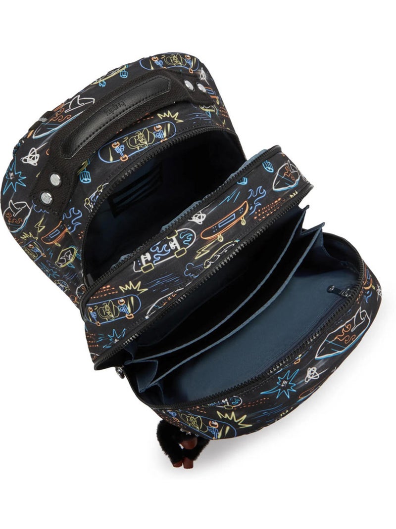 Mochila escolar kipling class room poliéster motivo neon skate Negro Azul - Kiabi