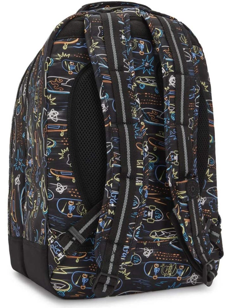 Mochila escolar kipling class room polyester motivo neon skate Negro Azul - Kiabi
