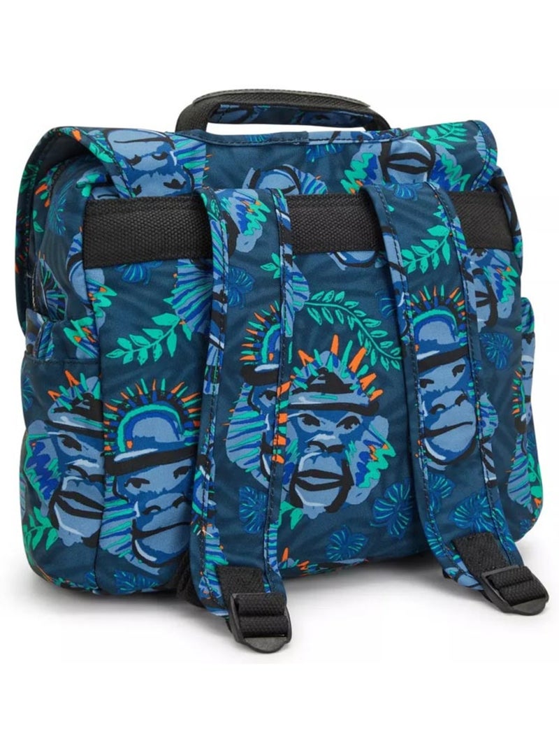 Mochila escolar kipling codie s con monos 30x25x12 cm Azul - Kiabi