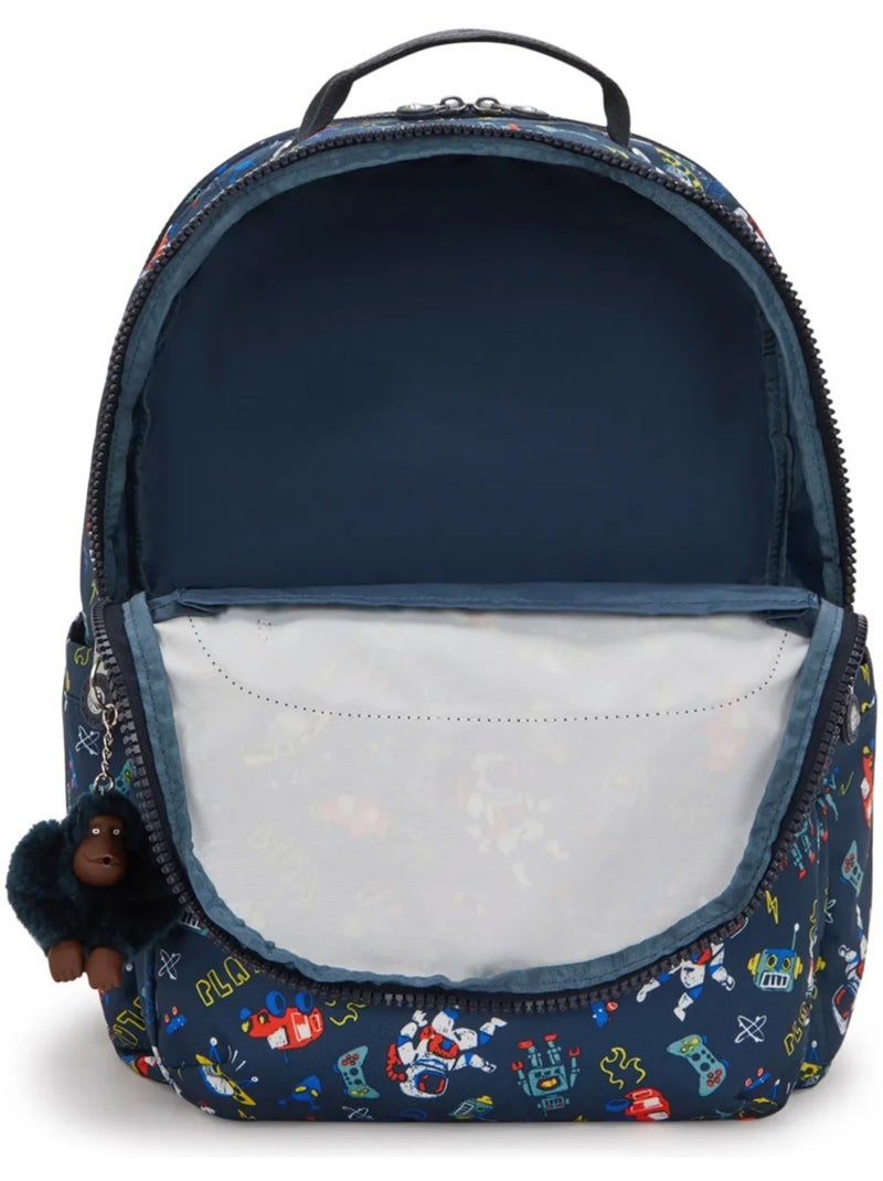 Mochila escolar kipling seoul college extra space game 44 cm con compartimento ordenador Azul Multicolor - Kiabi