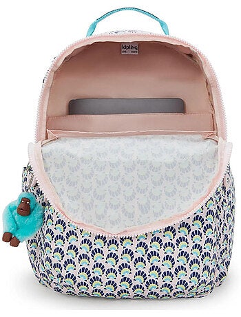 Mochila escolar kipling seoul coquillage con compartimento para ordenador - 44 cm