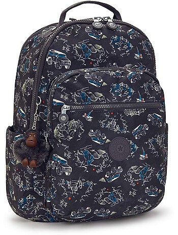 Mochila escolar kipling seoul de tejido sintético estampado