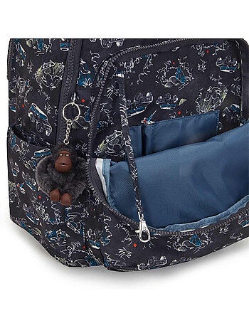 Mochila escolar kipling seoul de tejido sintético estampado