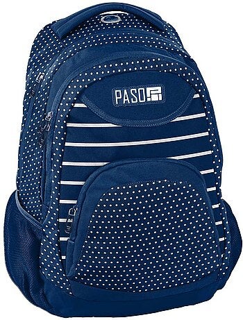 Mochila escolar lunares blancos 2 compartimentos 43 x 31 x 19 cm – cmp