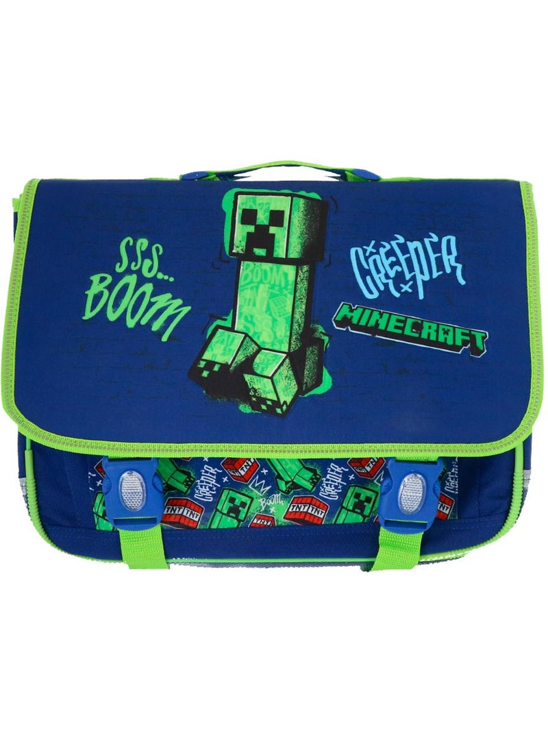 Mochila escolar minecraft creeper boom de poliéster Azul Verde - Kiabi