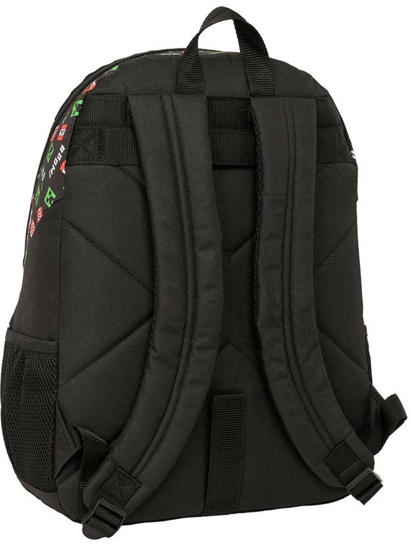 Mochila escolar minecraft creeper tnt 44 cm poliéster 23 l safta Negro - Kiabi