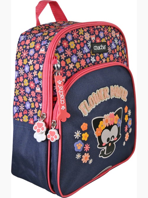 Mochila escolar mini niña 1 compartimento CHACHA azul rosa - Kiabi Mochila escolar mini niña 1 compartimento CHACHA azul rosa - Kiabi
