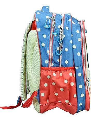 Mochila escolar minnie con motivo floral de material sintético