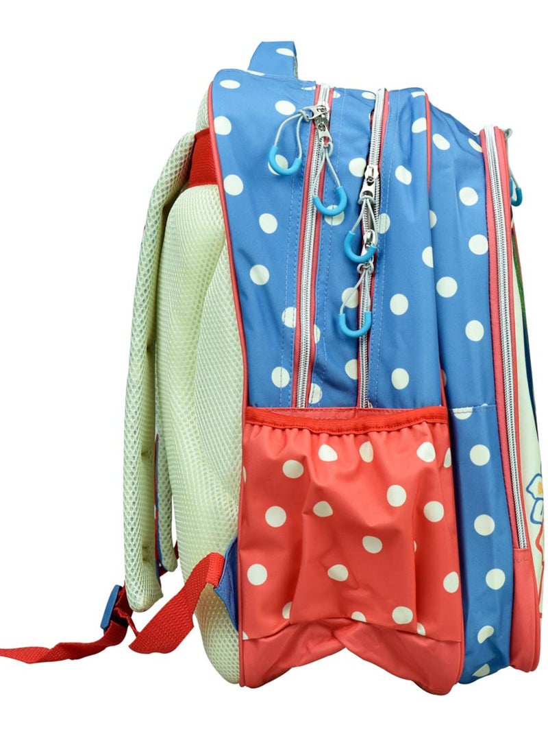 Mochila escolar minnie con motivo floral de material sintético Blanco Rosa Azul - Kiabi