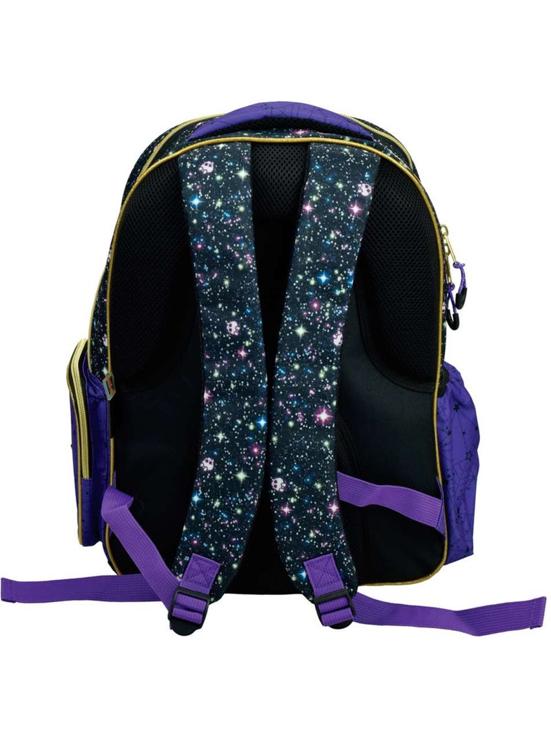 Mochila escolar monster high con estampado galaxia 2 compartimentos Negro Violeta Azul - Kiabi
