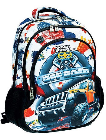 Mochila escolar monster truck estampado no fear 45 cm