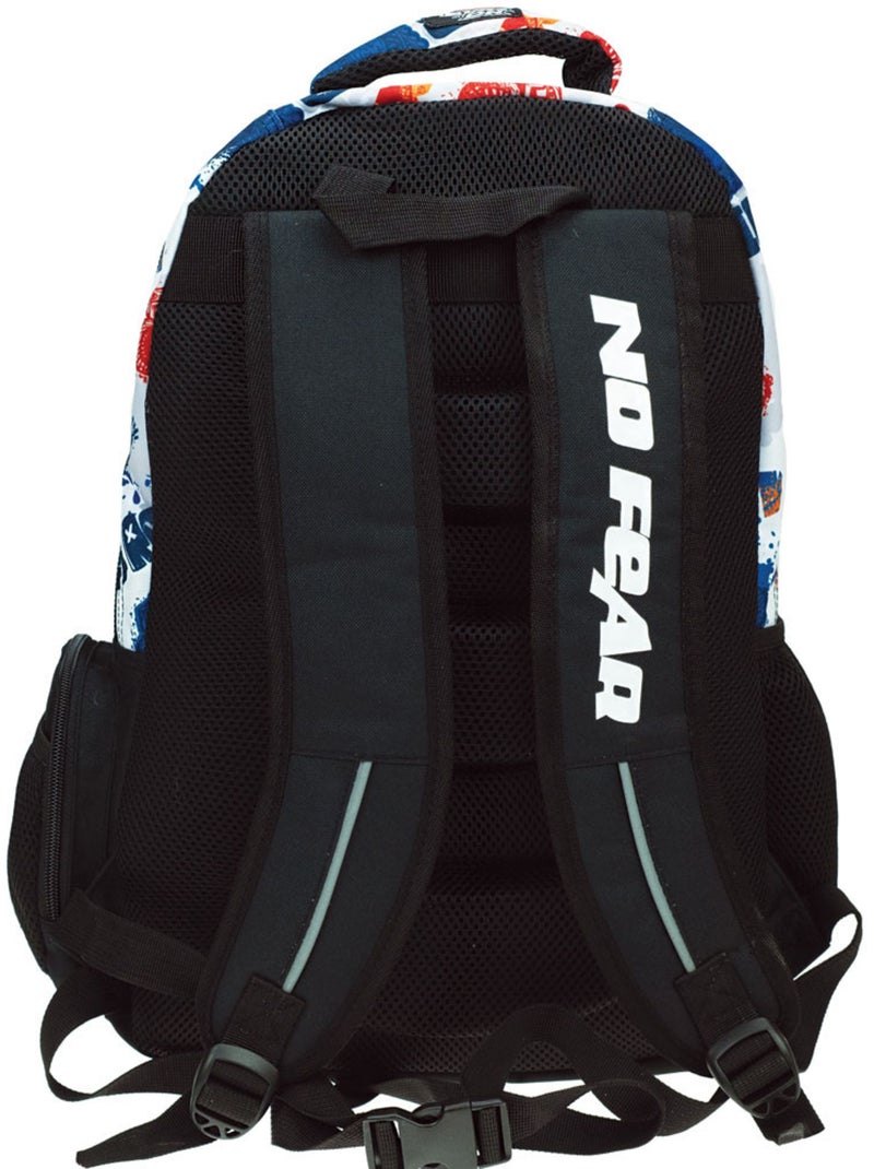 Mochila escolar monster truck estampado no fear 45 cm Blanco Negro Azul - Kiabi