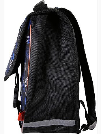 Mochila escolar NERF Off Screen 38 cm negro y naranja 2 compartimentos