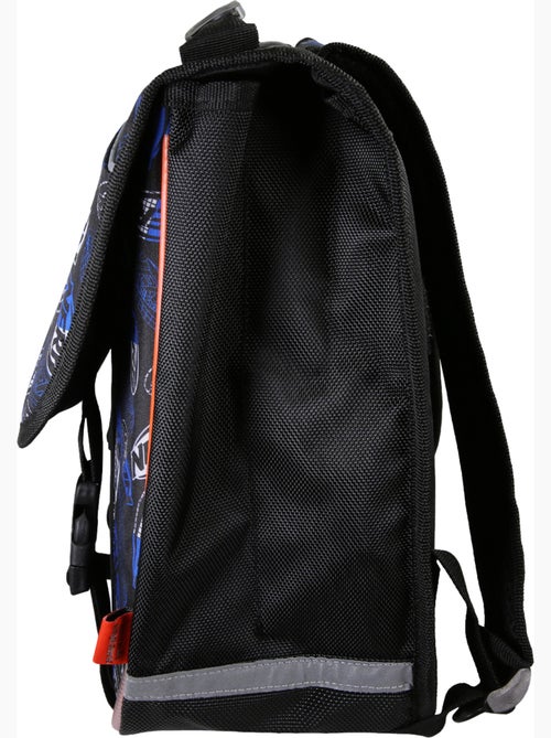 Mochila escolar NERF Off Screen 38 cm negro y naranja 2 compartimentos - Kiabi
