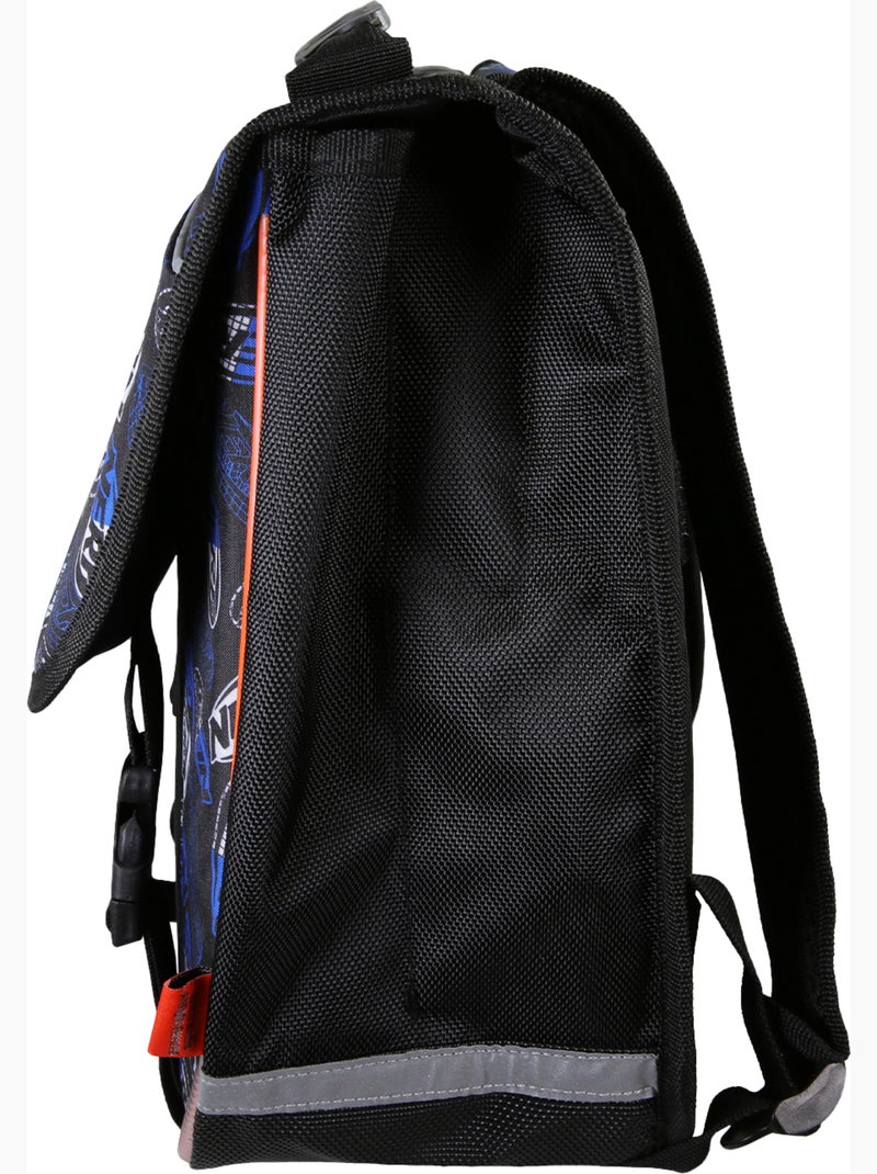 Mochila escolar NERF Off Screen 38 cm negro y naranja 2 compartimentos Azul marino - Kiabi