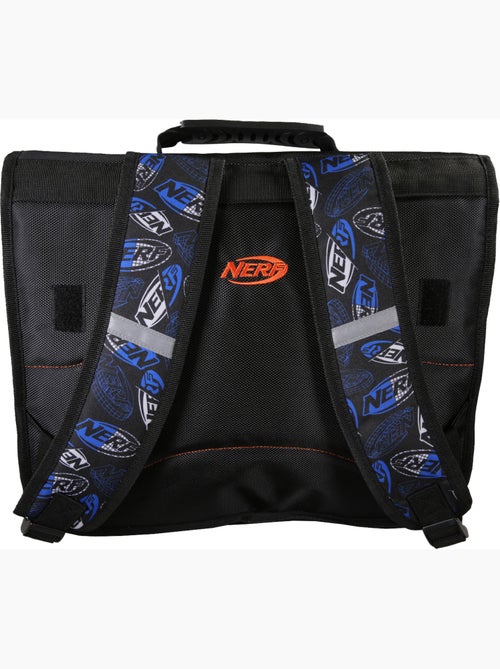 Mochila escolar NERF Off Screen 38 cm negro y naranja 2 compartimentos - Kiabi