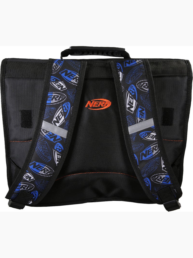 Mochila escolar NERF Off Screen 38 cm negro y naranja 2 compartimentos Azul marino - Kiabi