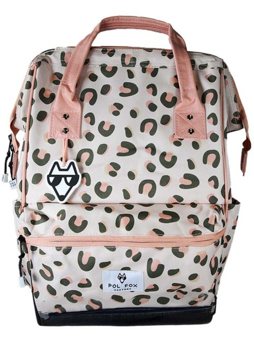 Mochila escolar niña 1 compartimento POL FOX Crush rosa motivo leopardo - Kiabi Mochila escolar niña 1 compartimento POL FOX Crush rosa motivo leopardo - Kiabi