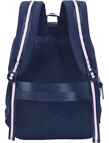Mochila escolar niña 2 compartimentos MARSHMALLOW Glimmed azul noche