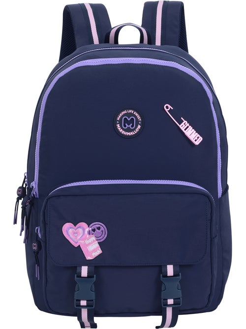 Mochila escolar niña 2 compartimentos MARSHMALLOW Glimmed azul noche - Kiabi Mochila escolar niña 2 compartimentos MARSHMALLOW Glimmed azul noche - Kiabi