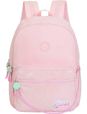 Mochila escolar niña 2 compartimentos MARSHMALLOW Grace Pink rosa pastel
