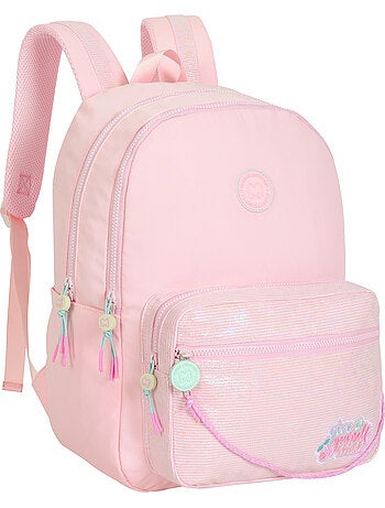 Mochila escolar niña 2 compartimentos MARSHMALLOW Grace Pink rosa pastel