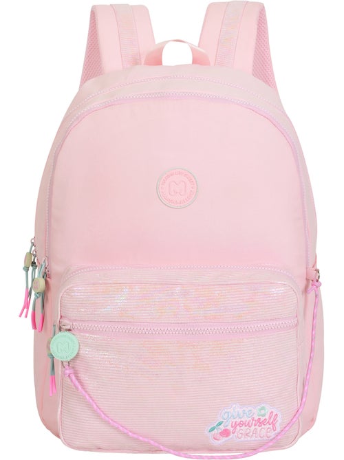 Mochila escolar niña 2 compartimentos MARSHMALLOW Grace Pink rosa pastel - Kiabi Mochila escolar niña 2 compartimentos MARSHMALLOW Grace Pink rosa pastel - Kiabi