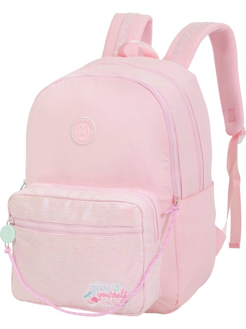 Mochila escolar niña 2 compartimentos MARSHMALLOW Grace Pink rosa pastel - Kiabi Mochila escolar niña 2 compartimentos MARSHMALLOW Grace Pink rosa pastel - Kiabi