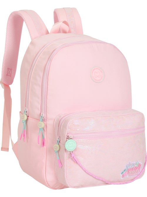 Mochila escolar niña 2 compartimentos MARSHMALLOW Grace Pink rosa pastel - Kiabi Mochila escolar niña 2 compartimentos MARSHMALLOW Grace Pink rosa pastel - Kiabi