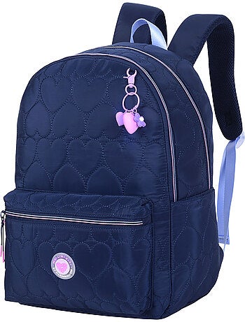 Mochila escolar niña 2 compartimentos MARSHMALLOW Heartsy negro