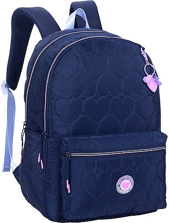 Mochila escolar niña 2 compartimentos MARSHMALLOW Heartsy negro