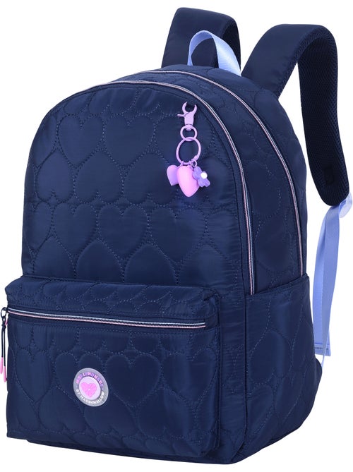 Mochila escolar niña 2 compartimentos MARSHMALLOW Heartsy negro - Kiabi Mochila escolar niña 2 compartimentos MARSHMALLOW Heartsy negro - Kiabi