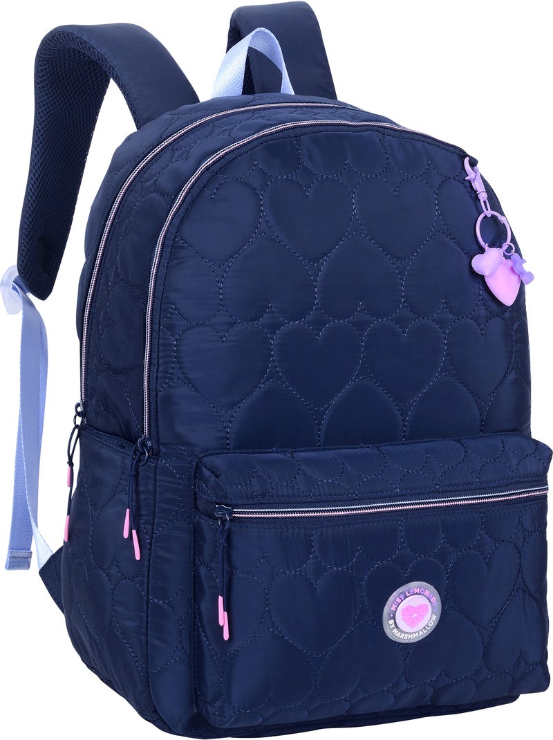 Mochila escolar niña 2 compartimentos MARSHMALLOW Heartsy negro Negro Negro - Kiabi