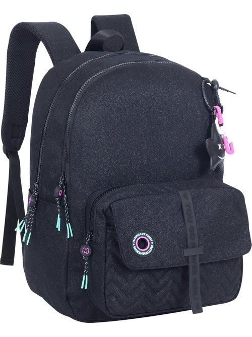 Mochila escolar niña 2 compartimentos MARSHMALLOW Nighty negro - Kiabi Mochila escolar niña 2 compartimentos MARSHMALLOW Nighty negro - Kiabi