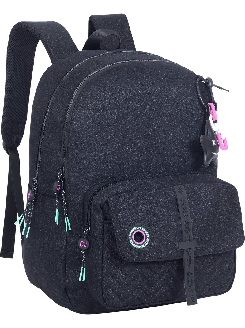 Mochila escolar niña 2 compartimentos MARSHMALLOW Nighty negro Negro - Kiabi