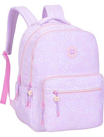 Mochila escolar niña 2 compartimentos MARSHMALLOW Party Jungle pastel