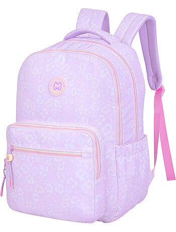 Mochila escolar niña 2 compartimentos MARSHMALLOW Party Jungle pastel