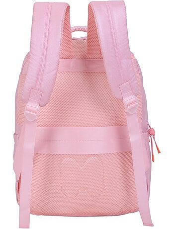 Mochila escolar niña 2 compartimentos MARSHMALLOW Platinum rosa irisado