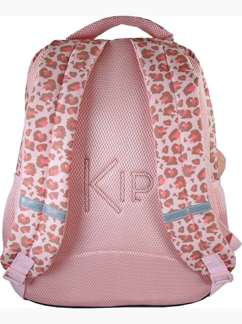 Mochila escolar niña KIP Graou 2 compartimentos rosa estampado leopardo Multicolor - Kiabi