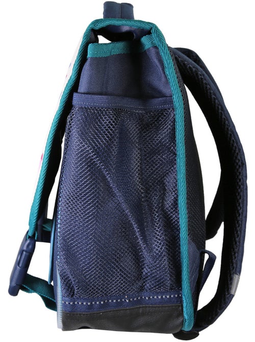 Mochila escolar niña Lili Lou 38 cm beige y azul 2 compartimentos - Kiabi Mochila escolar niña Lili Lou 38 cm beige y azul 2 compartimentos - Kiabi